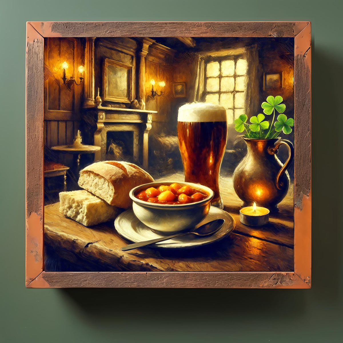 Irish Pub Still Life Art Print: Vintage Tavern Scene (Digital Download) 2