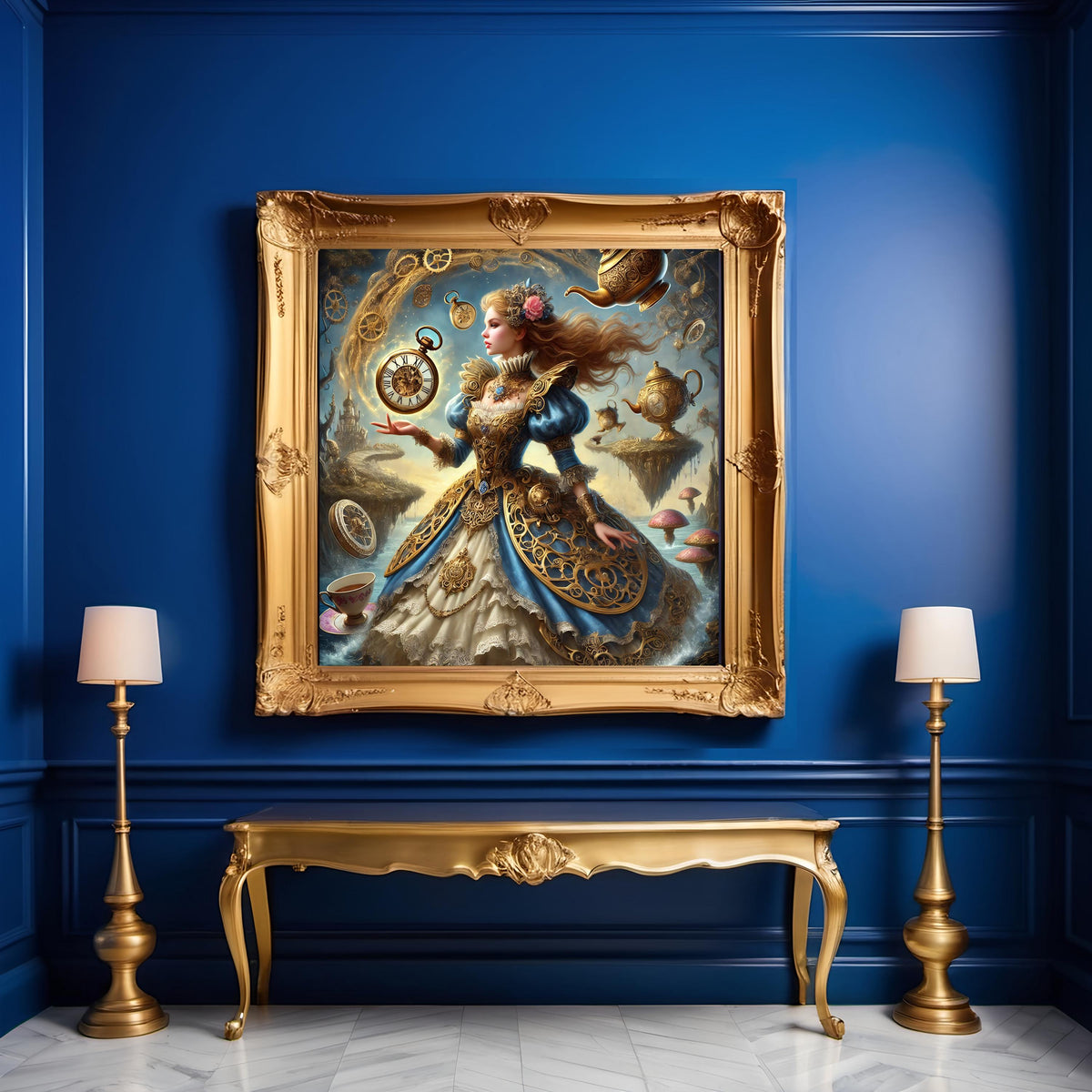 Steampunk Girl Art Print: Clockwork Fantasy Decor (Digital Download)