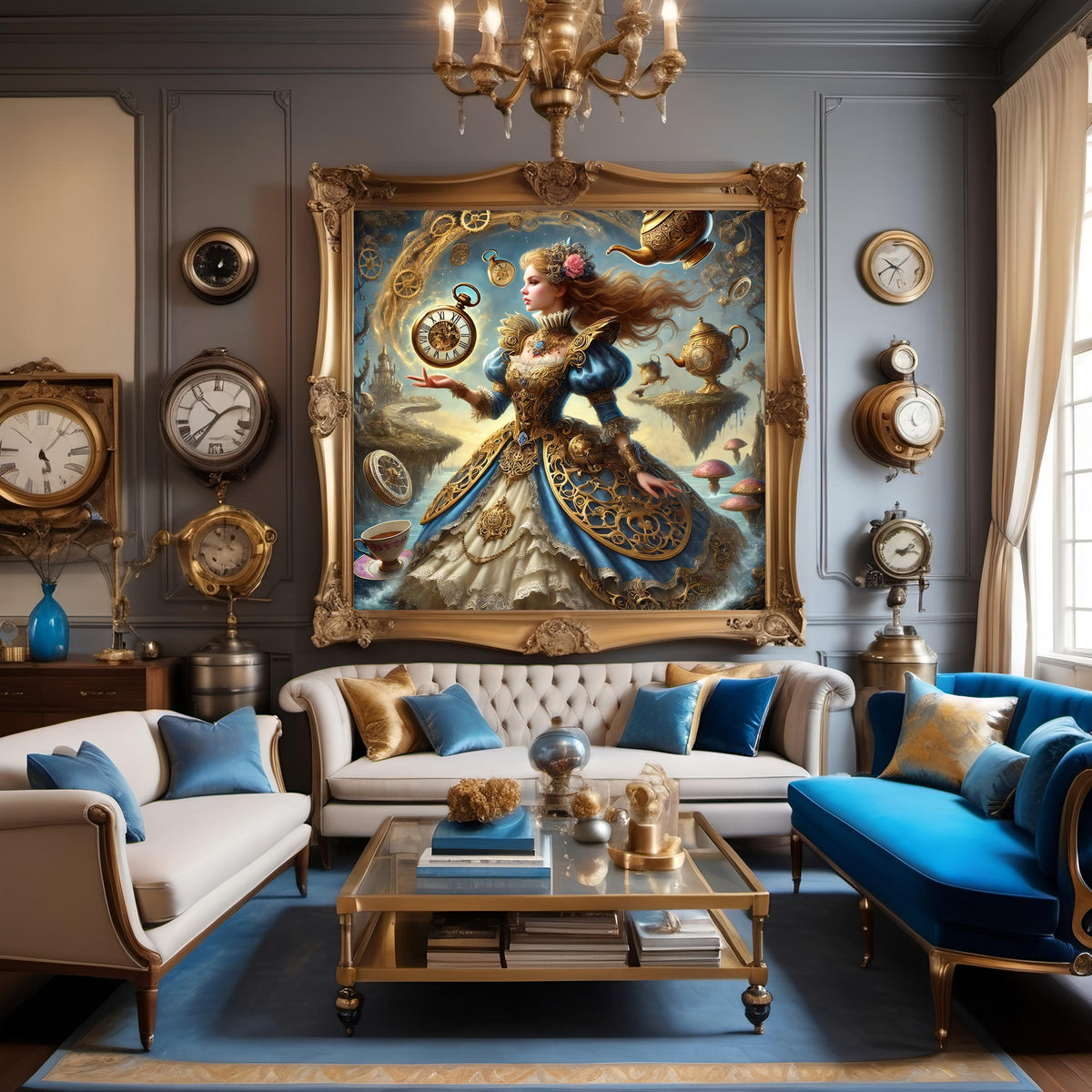 Steampunk Girl Art Print: Clockwork Fantasy Decor (Digital Download)