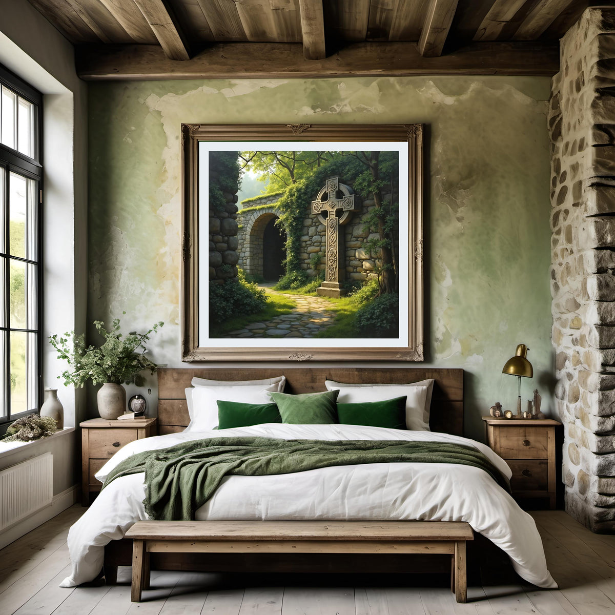 Celtic Cross Digital Print: Irish Stone Archway Art (Digital Download)