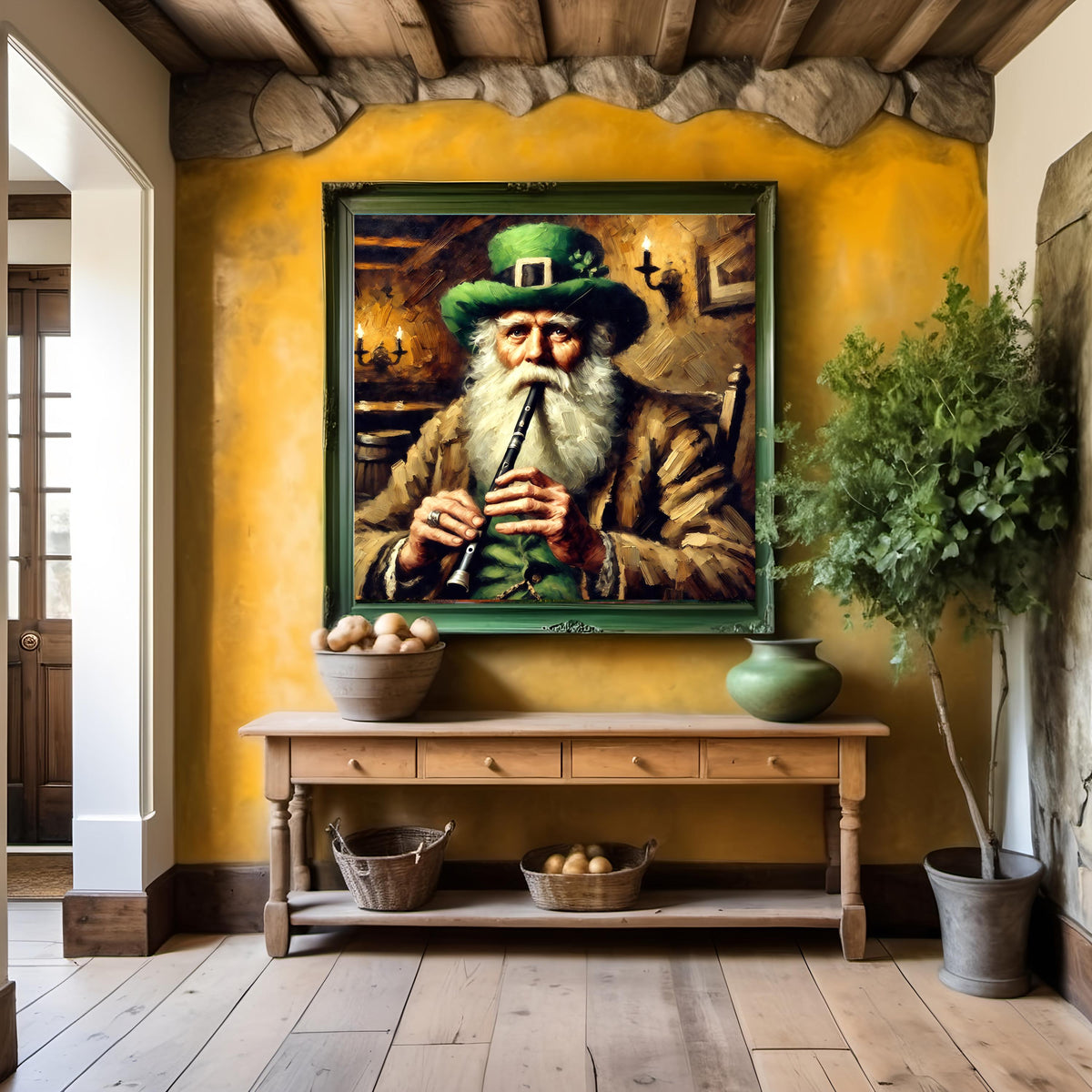 Leprechaun Tin Whistle Print: Vintage Irish Pub Decor (Digital Download)