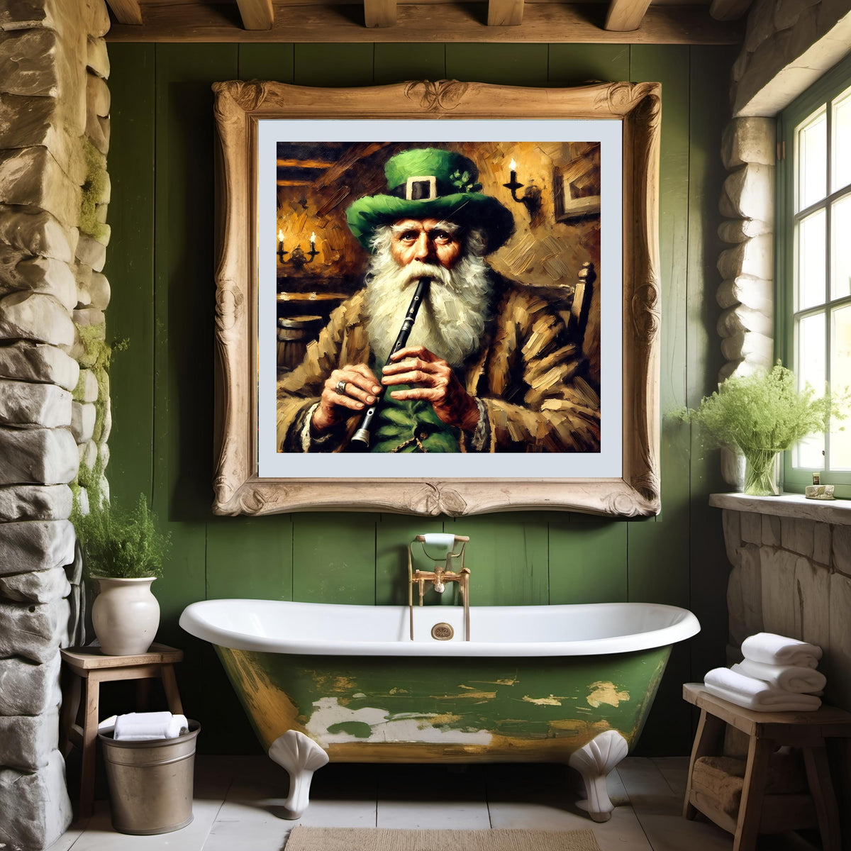 Leprechaun Tin Whistle Print: Vintage Irish Pub Decor (Digital Download)