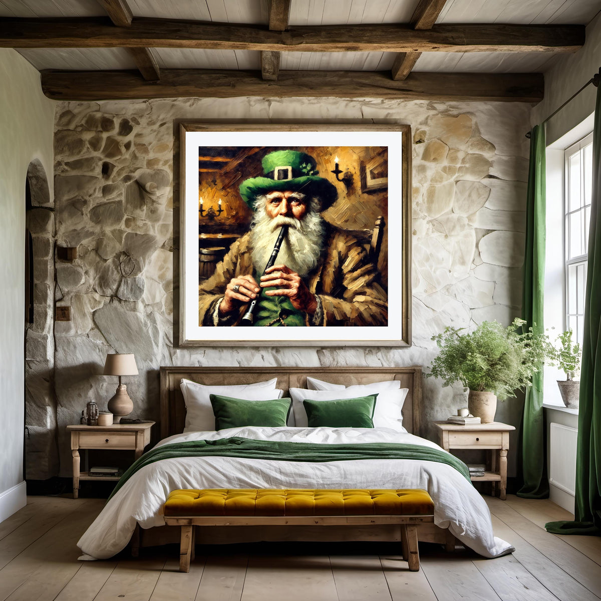 Leprechaun Tin Whistle Print: Vintage Irish Pub Decor (Digital Download)