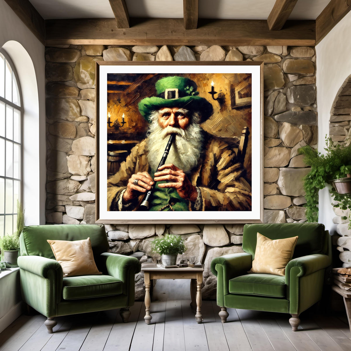 Leprechaun Tin Whistle Print: Vintage Irish Pub Decor (Digital Download)