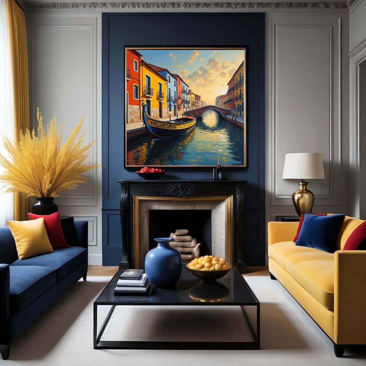 Portuguese Gondola Print: Sunlit Canal, European Travel (Digital Download)