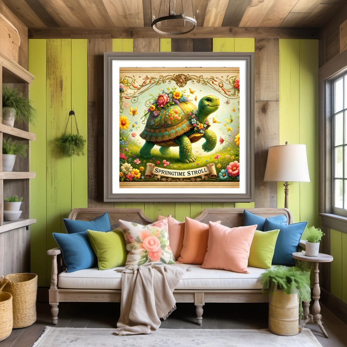 Vintage Easter Tortoise Print: Victorian Spring Wall Art (Digital Download)