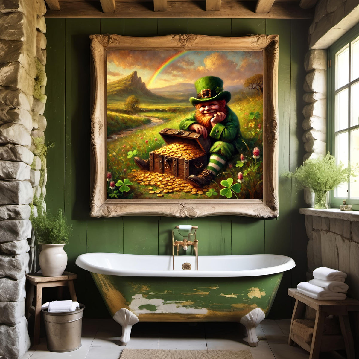 Leprechaun Gold Art Print: Whimsical St. Patrick's Day Decor (Digital Download)