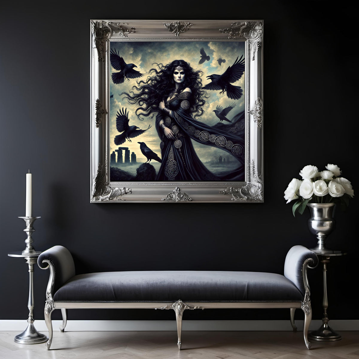 The Morrígan Print: Celtic Goddess of War, Raven Queen (Digital Download) 2