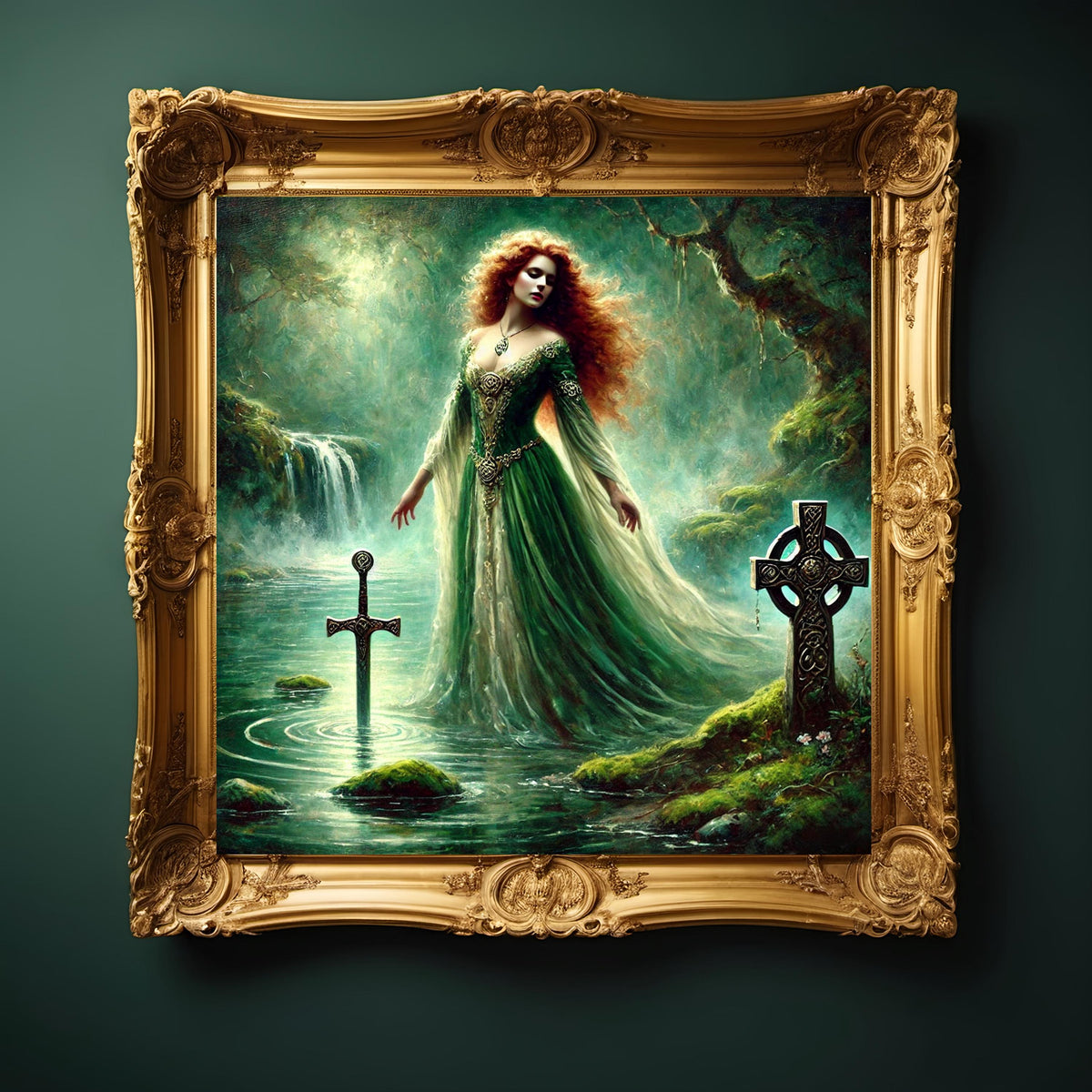 Lady of the Lake Art Print: Celtic Goddess, Arthurian Legend (Digital Download)
