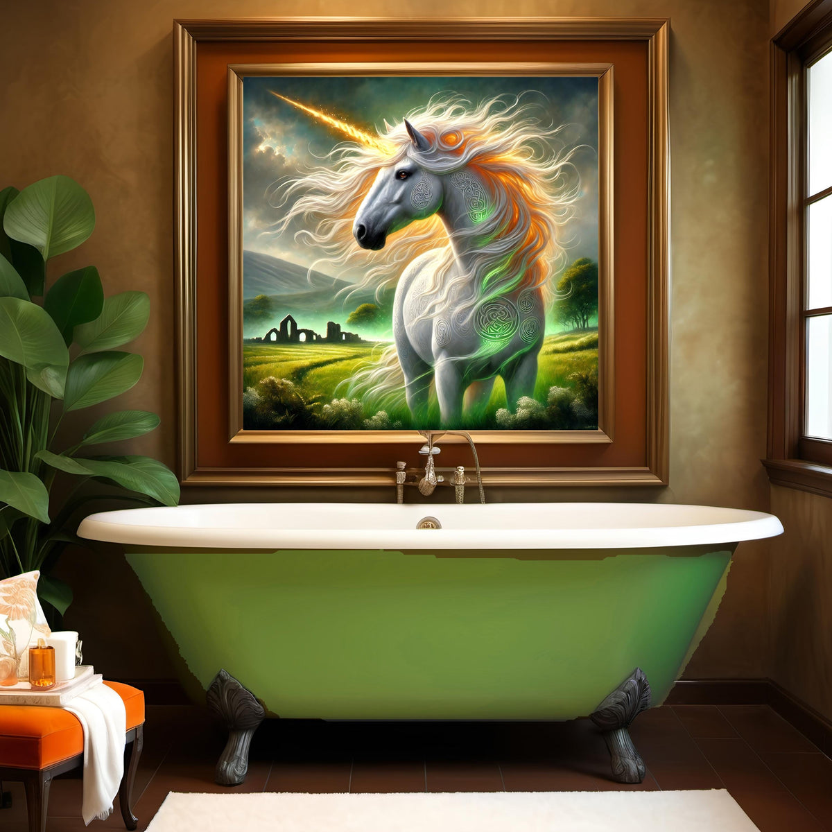 Celtic Unicorn Art Print: Irish Mythology Fantasy Decor (Digital Download)