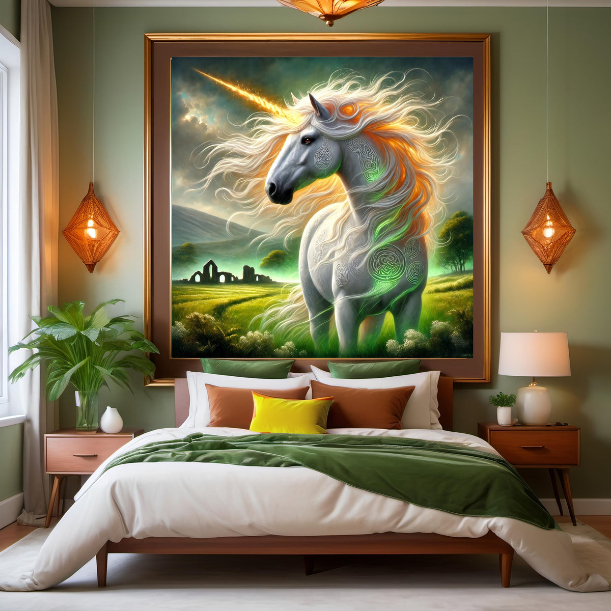 Celtic Unicorn Art Print: Irish Mythology Fantasy Decor (Digital Download)