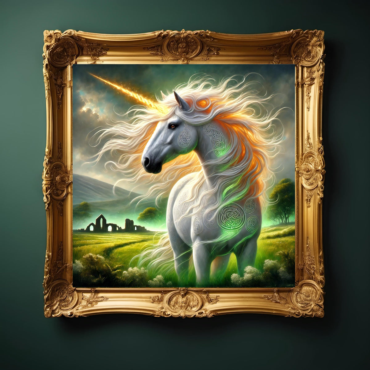 Celtic Unicorn Art Print: Irish Mythology Fantasy Decor (Digital Download)