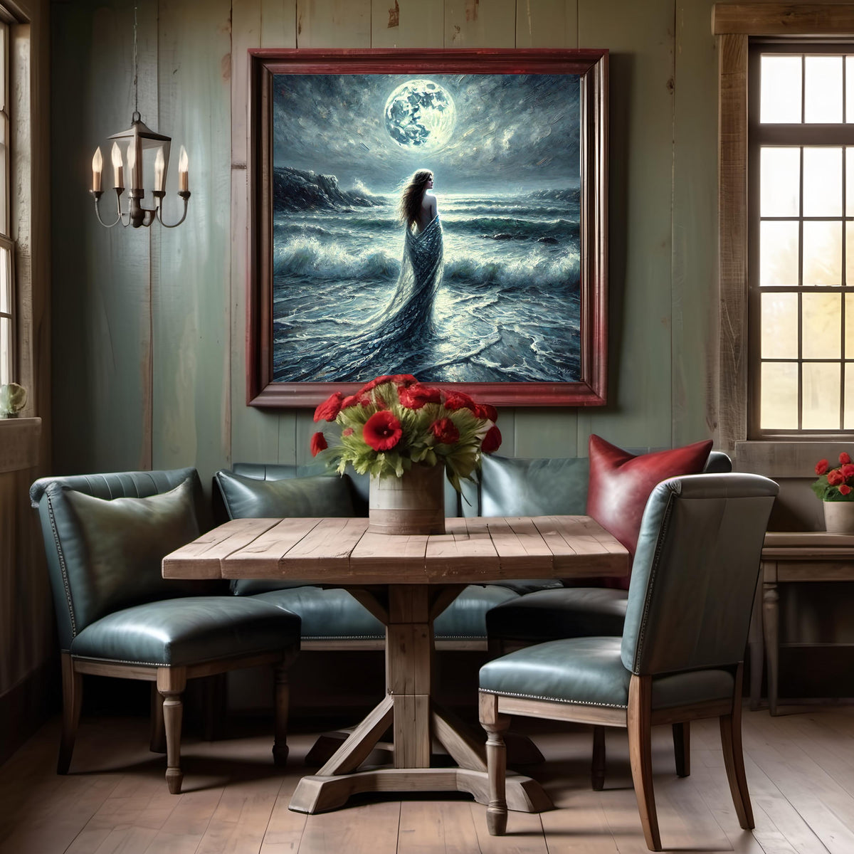 Moonlit Selkie Art Print: Celtic Mythology Ocean Goddess (Digital Download)