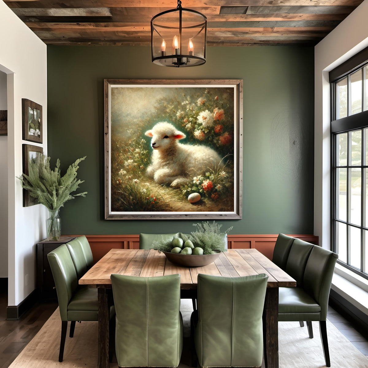 Vintage Lamb Digital Print: Easter Farmhouse Wall Art (Digital Download)