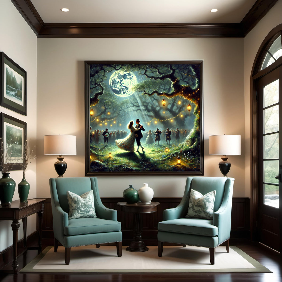 Moonlit Dance Art Print: Victorian Fairy Tale Forest (Digital Download)