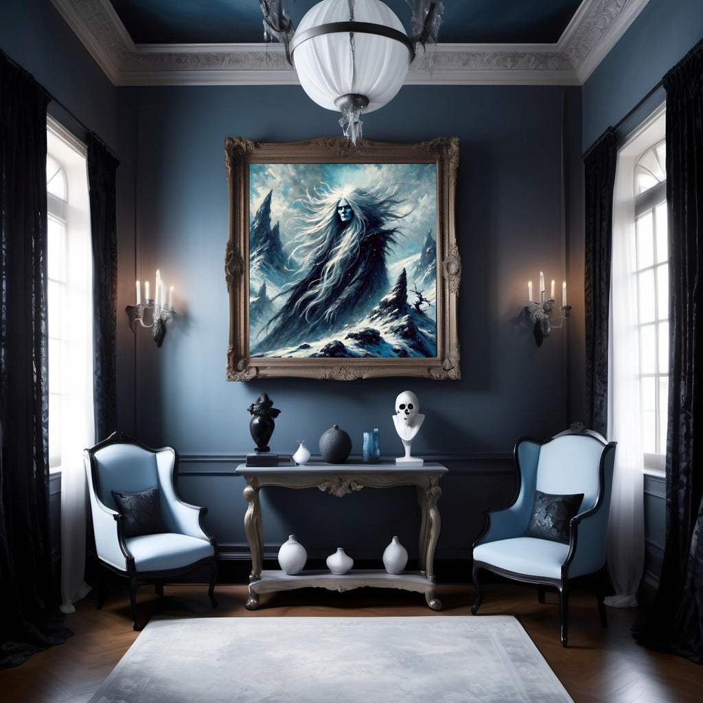 Cailleach Winter Spirit Print: Dark Gothic Fantasy Wall Art (Digital Download)
