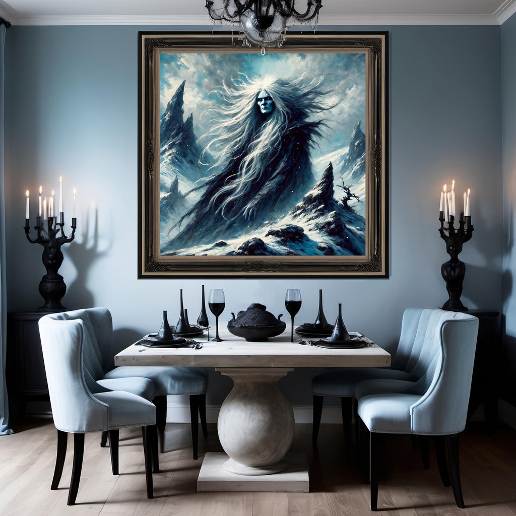Cailleach Winter Spirit Print: Dark Gothic Fantasy Wall Art (Digital Download)
