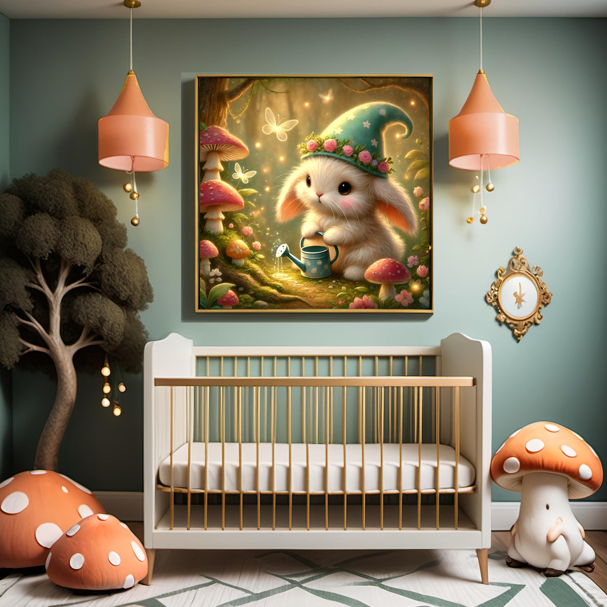 Fairy Bunny Digital Print: Enchanted Forest Cottagecore Wall Art (Digital Download)