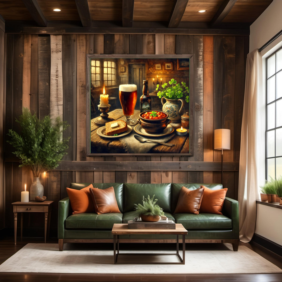 Irish Pub Still Life Art Print: Vintage Tavern Scene (Digital Download)