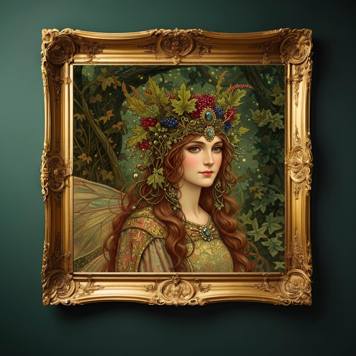 Celtic Fairy Queen Art Print: Enchanted Forest Goddess (Digital Download)