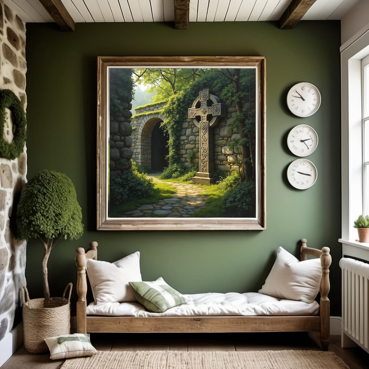 Celtic Cross Digital Print: Irish Stone Archway Art (Digital Download)