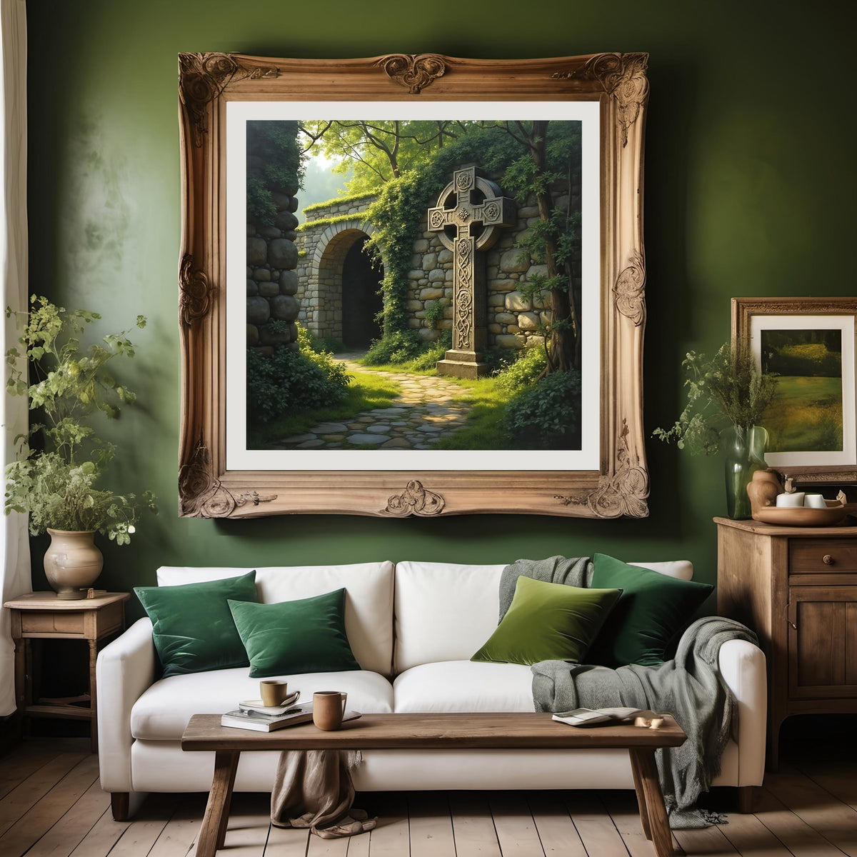 Celtic Cross Digital Print: Irish Stone Archway Art (Digital Download)