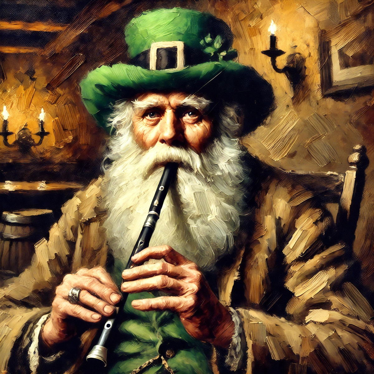 Leprechaun Tin Whistle Print: Vintage Irish Pub Decor (Digital Download)