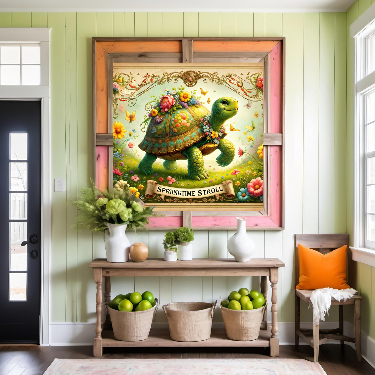 Vintage Easter Tortoise Print: Victorian Spring Wall Art (Digital Download)