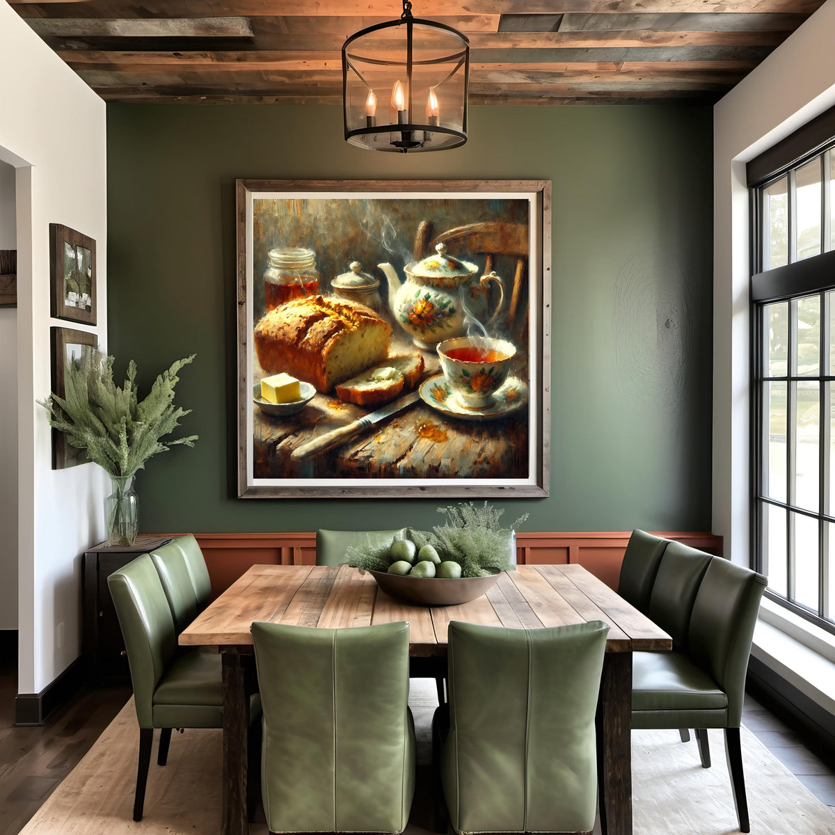 Vintage Tea Still Life Print: Rustic Cottagecore Kitchen Art (Digital Download)