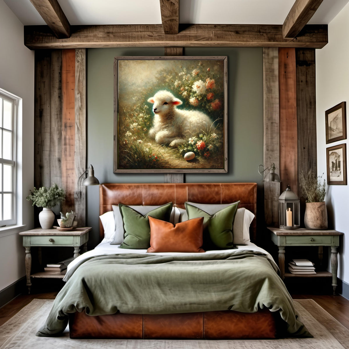 Vintage Lamb Digital Print: Easter Farmhouse Wall Art (Digital Download)