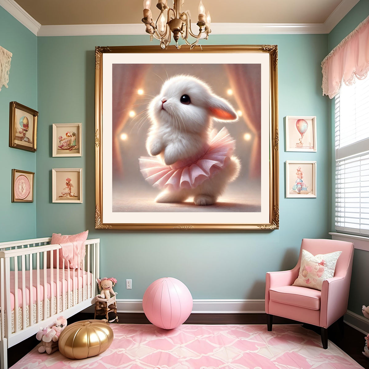 Ballet Bunny Print: Whimsical Nursery Wall Art (Digital Download)