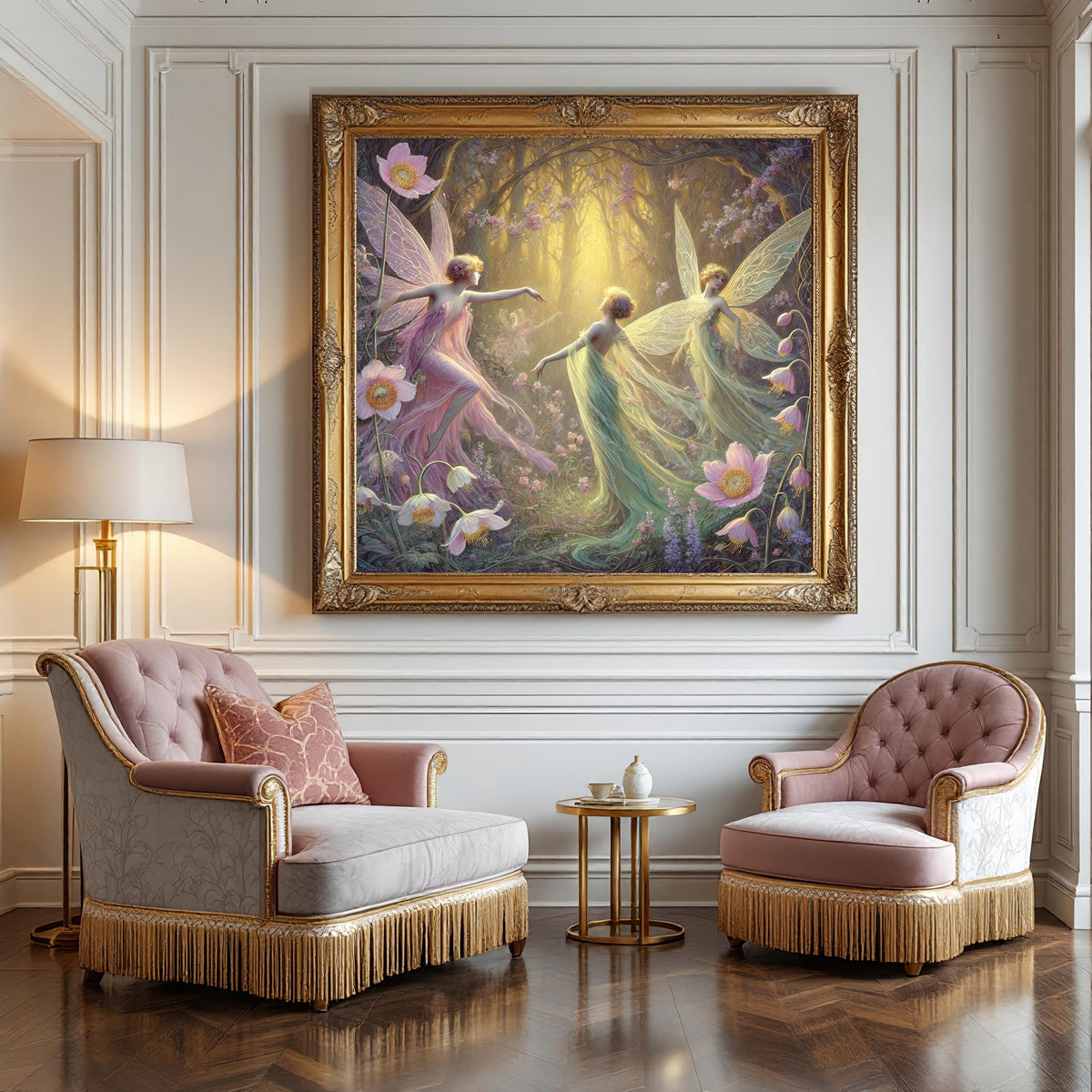 Fantasy Forest Fairies Art Print: Ethereal Woodland Decor (Digital Download)