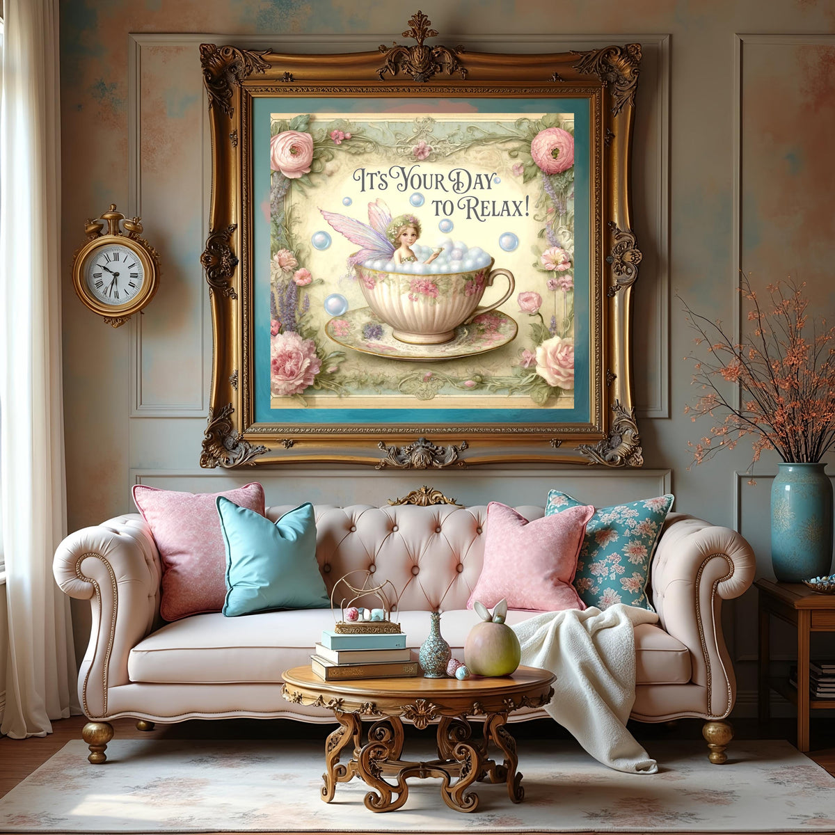 Fairy Teacup Bath Art, Whimsical Mother's Day Gift (Digital Download)