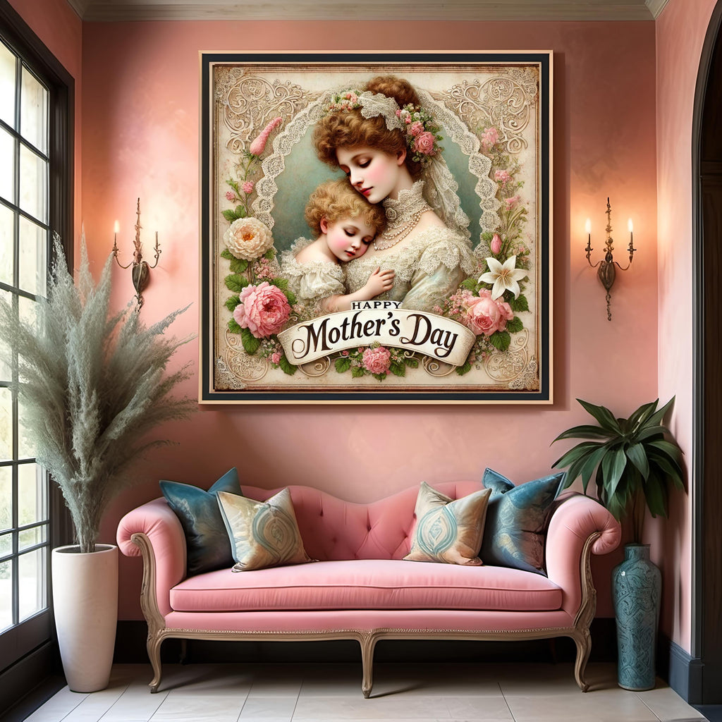Victorian Mother's Day Art Print: Vintage Mother and Child (Digital Download)