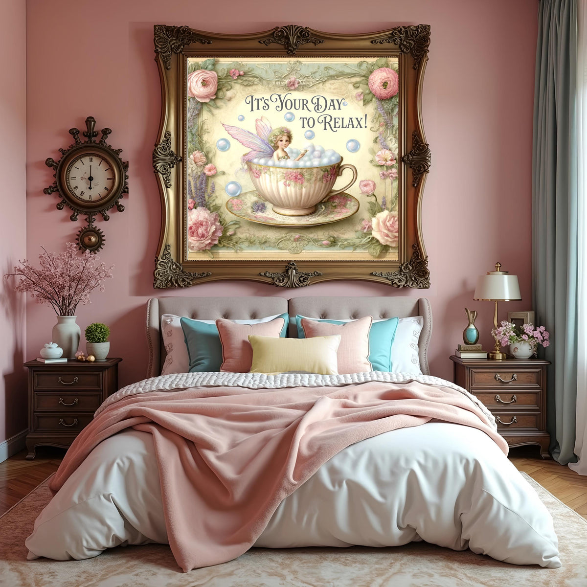 Fairy Teacup Bath Art, Whimsical Mother's Day Gift (Digital Download)
