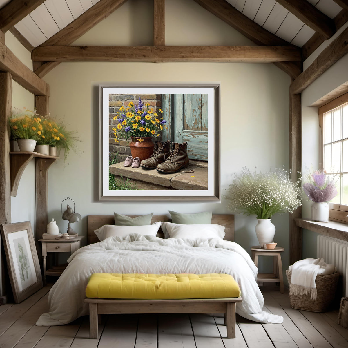 Father's Day Still Life Art Print: Boots & Baby Shoes (Digital Download