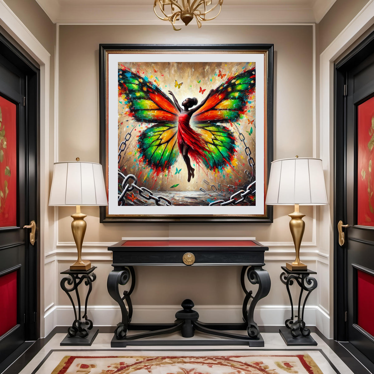 Juneteenth Art Print: Black Girl Butterfly Wings - Freedom & Pride (Digital Download) 2