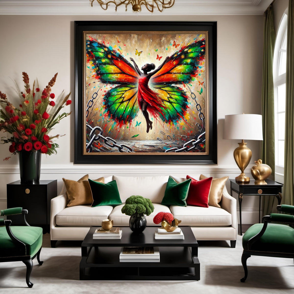 Juneteenth Art Print: Black Girl Butterfly Wings - Freedom & Pride (Digital Download) 2