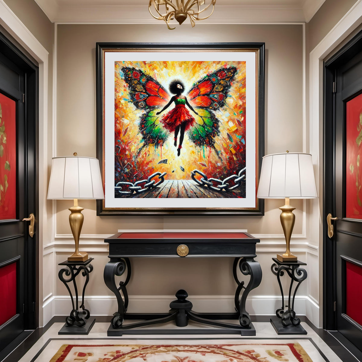 Juneteenth Art Print: Black Girl Butterfly Wings - Freedom & Pride (Digital Download)