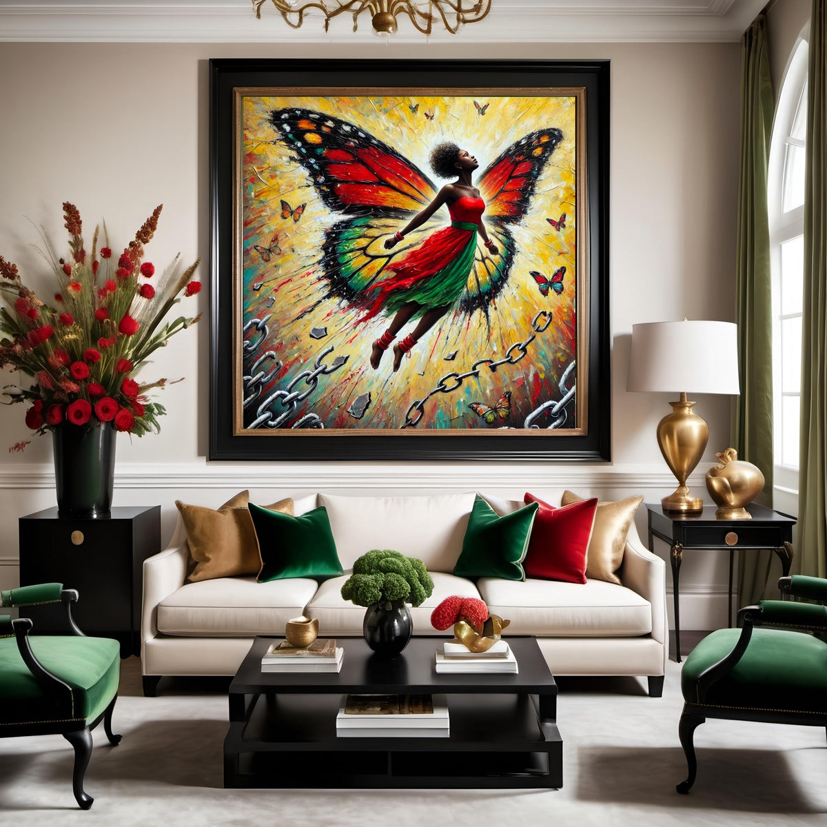 Juneteenth Art Print: Black Girl Butterfly Wings - Freedom & Pride (Digital Download)