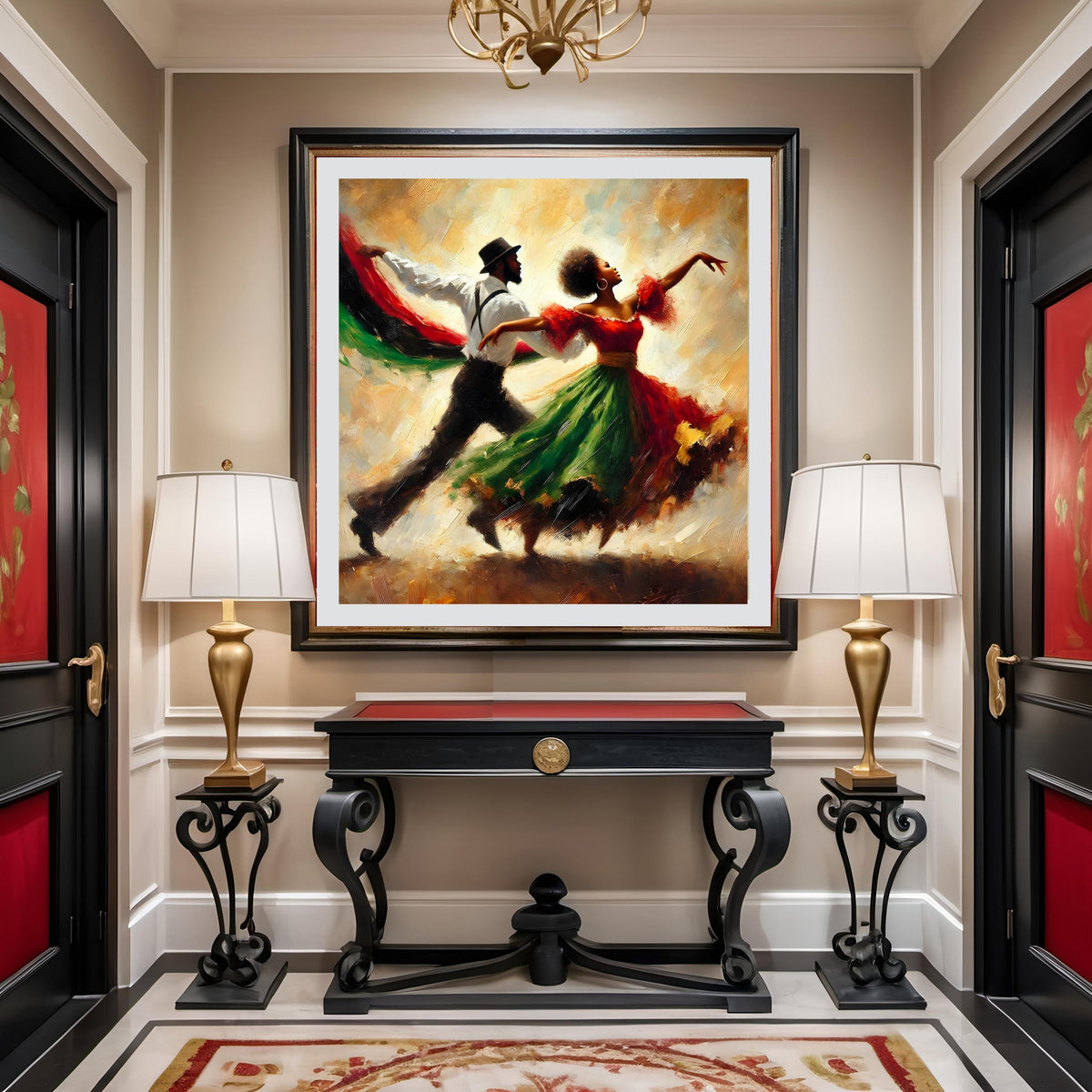 Juneteenth Dancing Couple Art Print: Black Heritage Celebration (Digital Download)