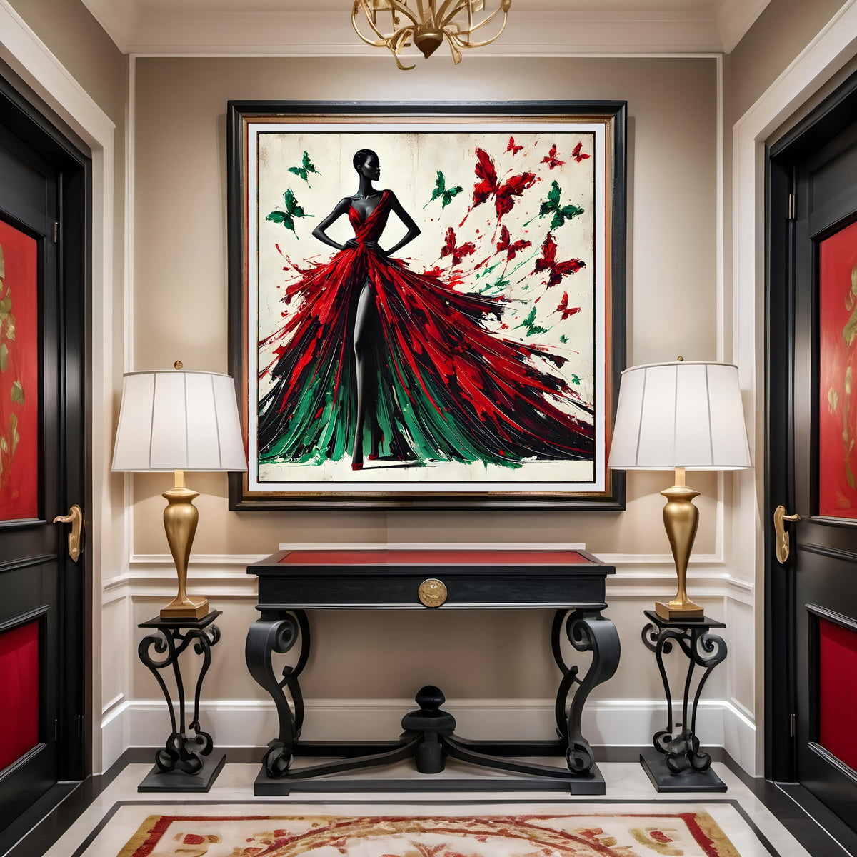 Juneteenth Art Print: Black Woman Butterfly Gown - Digital Download
