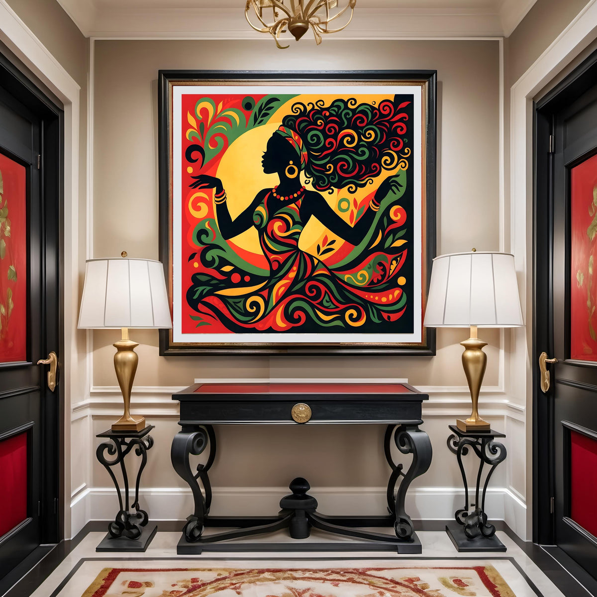Juneteenth Dancer Art Print: Black Woman Silhouette, African American Heritage (Digital Download)