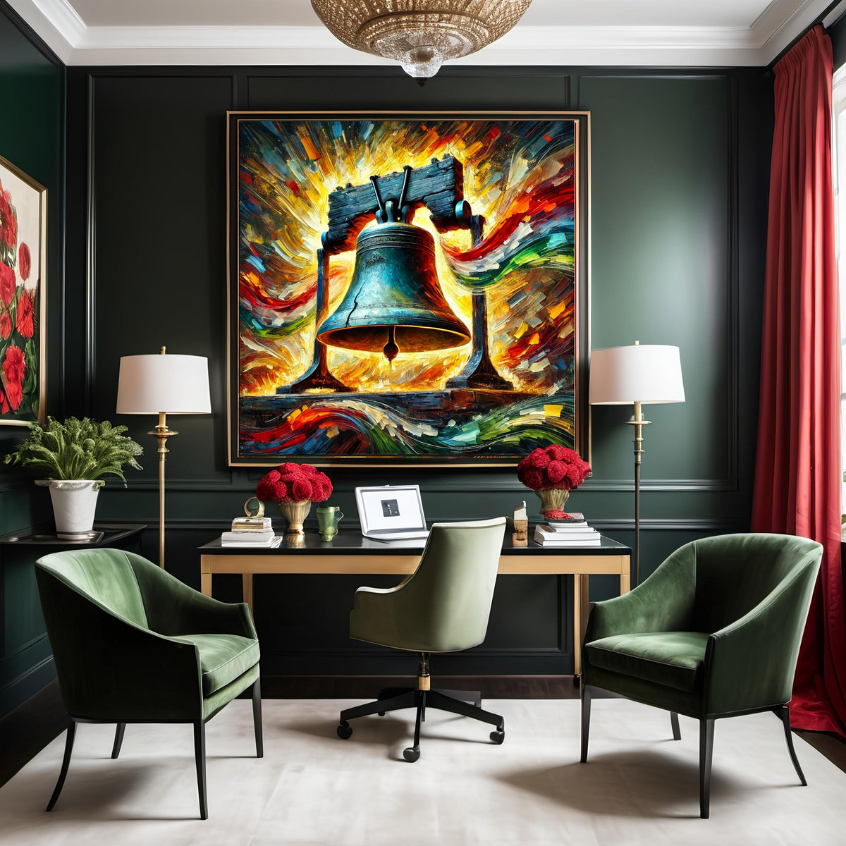 Juneteenth Freedom Bell Art: Black Pride Digital Painting (Digital Download)