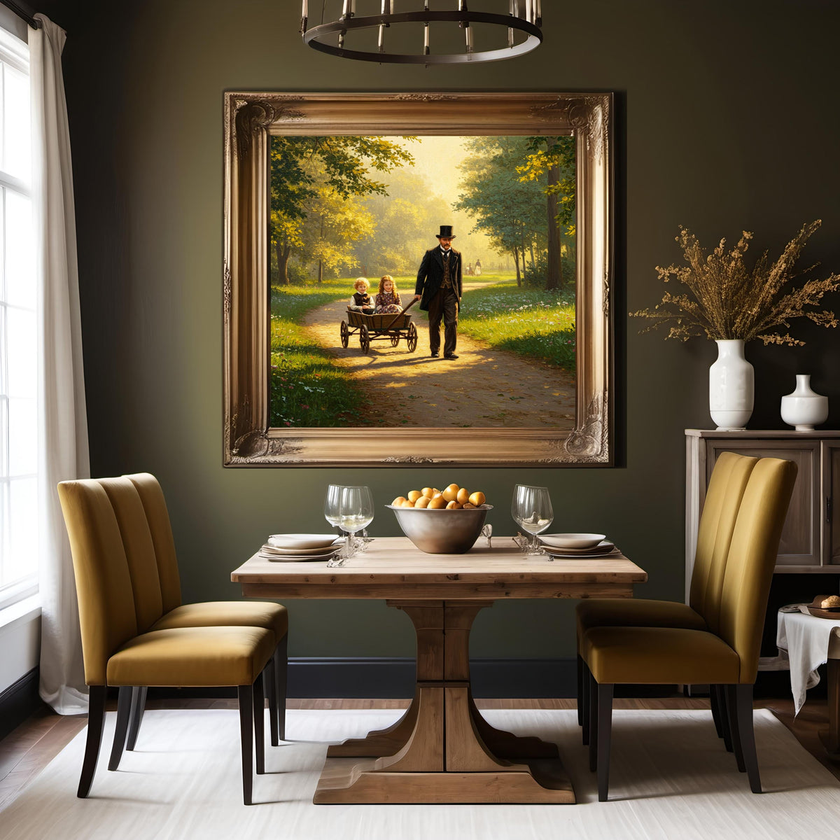 Victorian Father's Day Print: Wagon Ride in the Park (Digital Download)