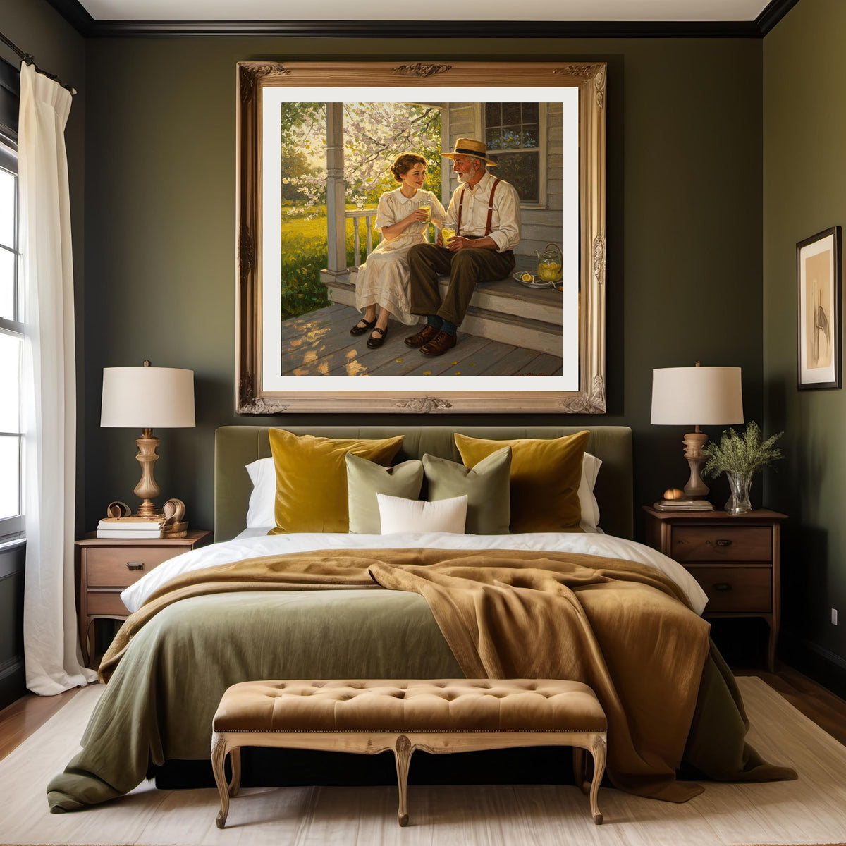 Father & Daughter Lemonade Print: Vintage Porch Scene (Digital Download)