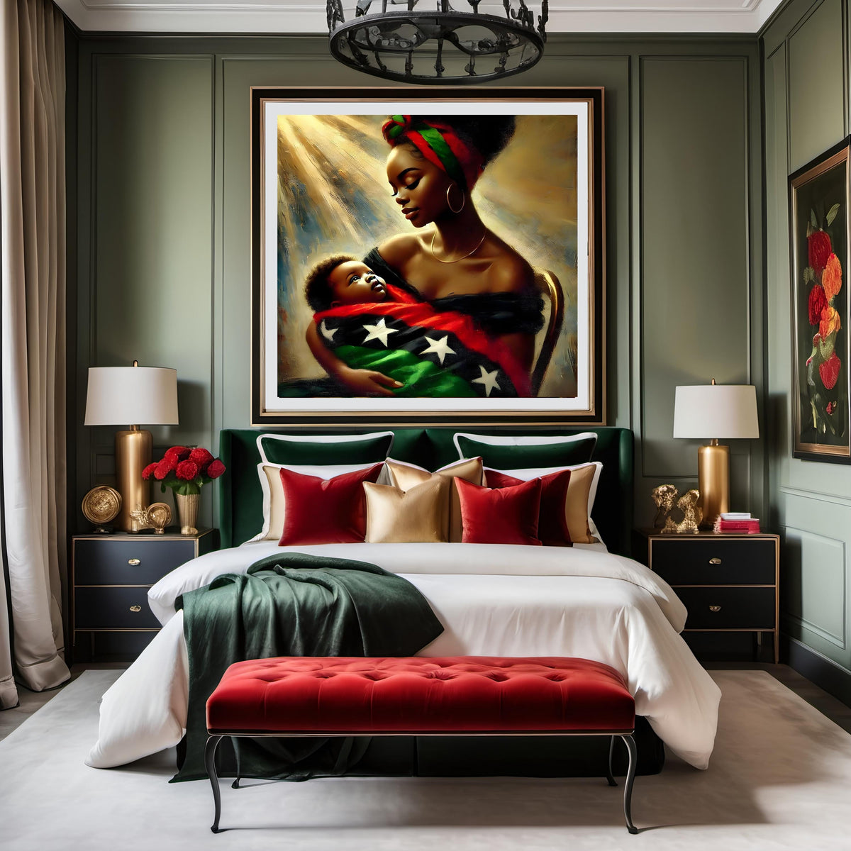 Mother and Baby African Heritage Art Print: Juneteenth Decor (Digital Download)