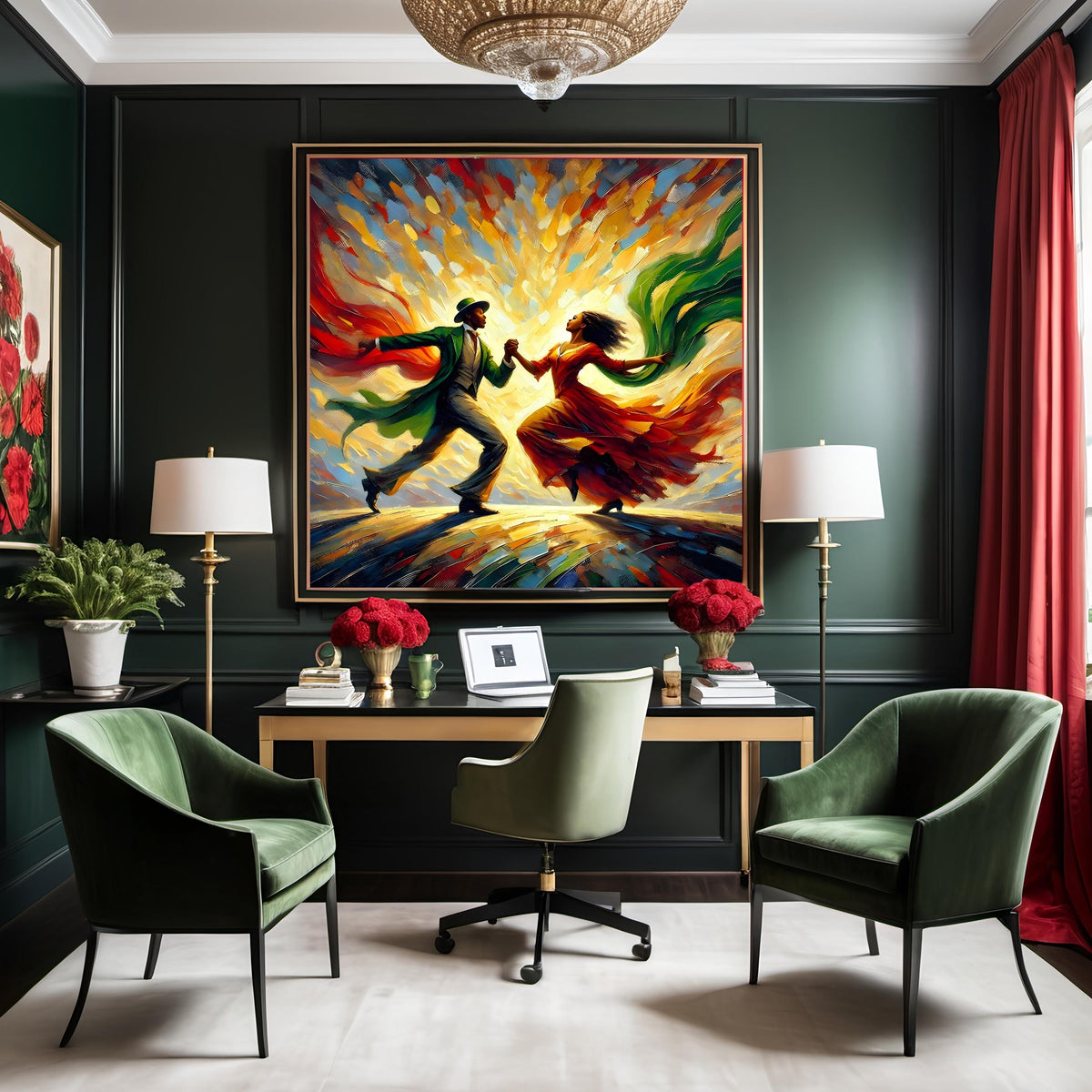 Juneteenth Dance Art Print: Black Couple, Freedom & Unity (Digital Download)