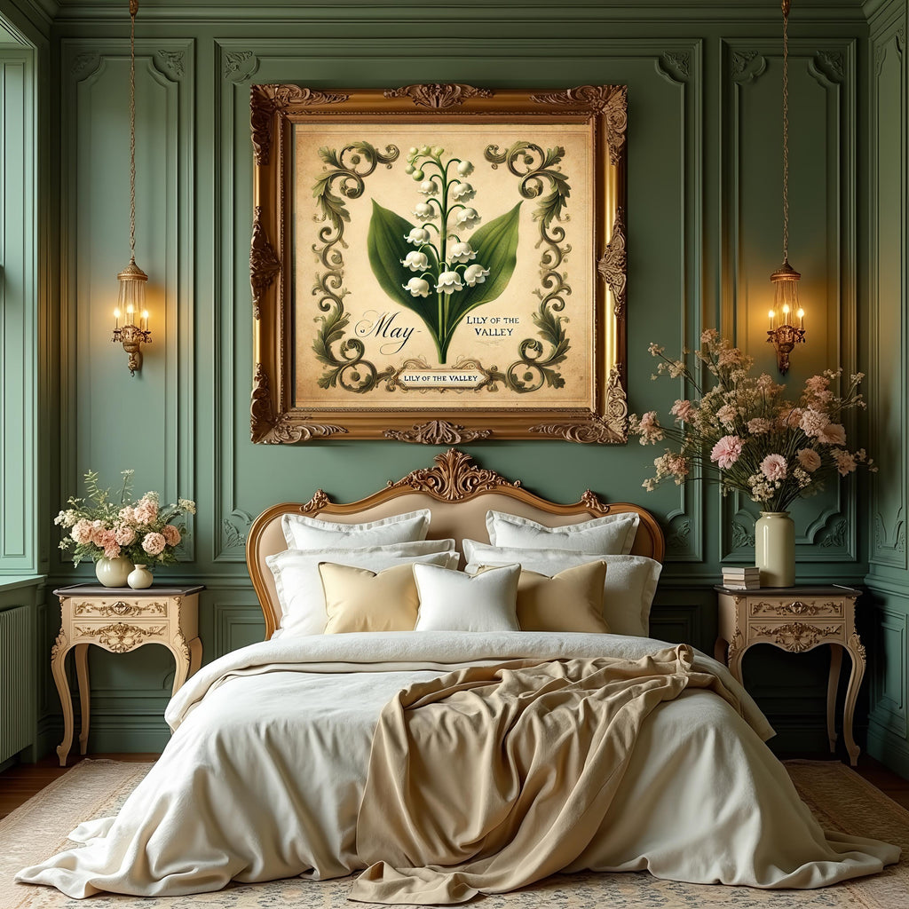 Lily of the Valley Print: Vintage Botanical May Birth Flower (Digital Download)