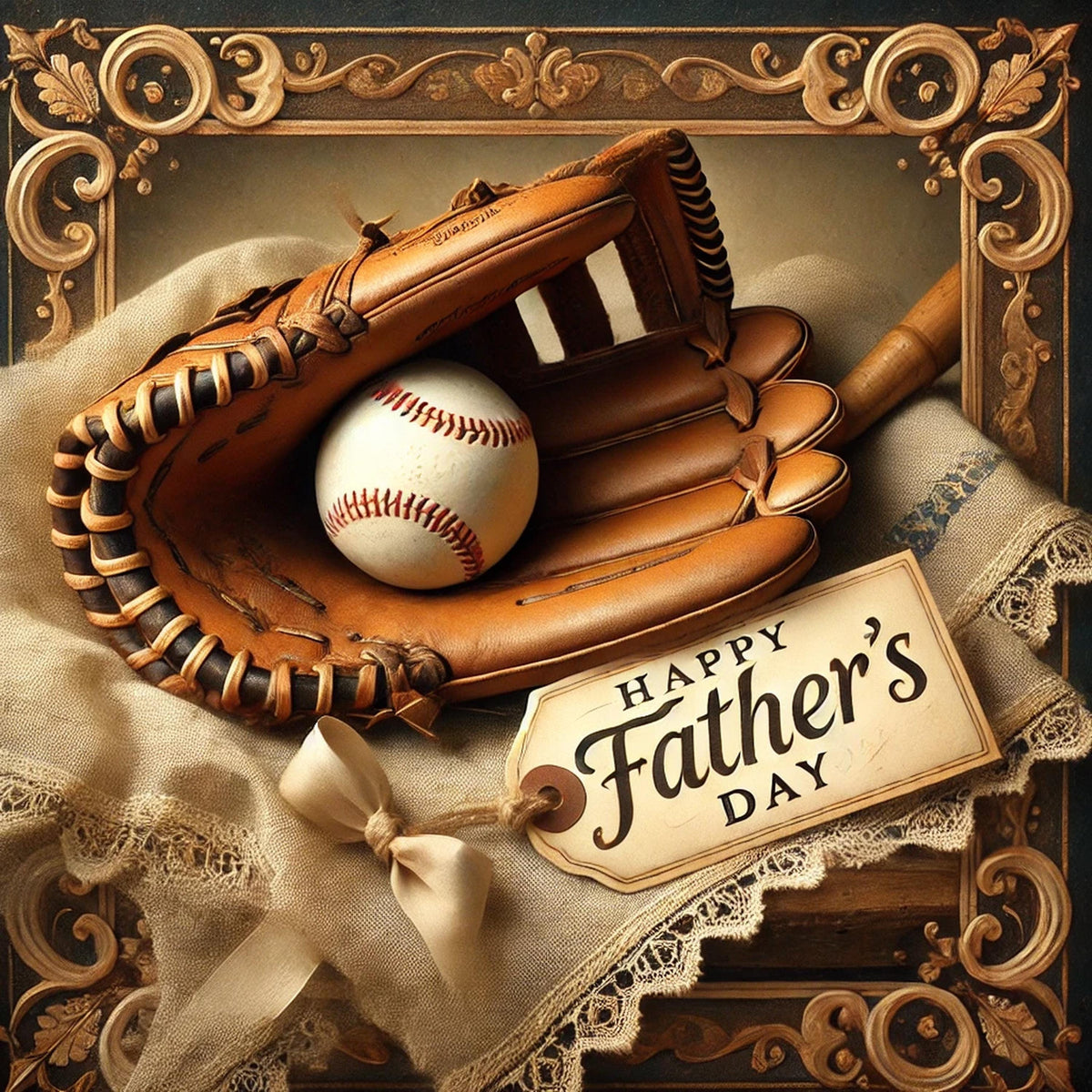 Vintage Baseball Glove Father's Day Print: Retro Sports Wall Art (Digital Download)